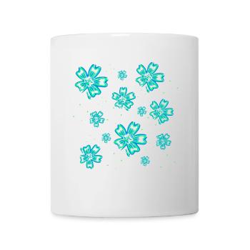 Neonblüten, Outlines - Tasse - Weiß - Vorne