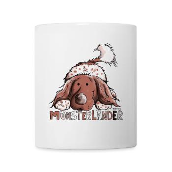 Glücklicher Münsterländer - Tasse - Weiß - Vorne