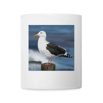 jz.birds seagull bird illustration - Mug - white - Front