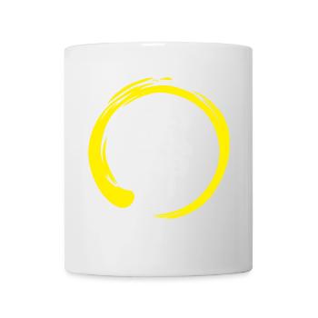 Kanji Bujinkan with yellow circle - Mug - white - Front