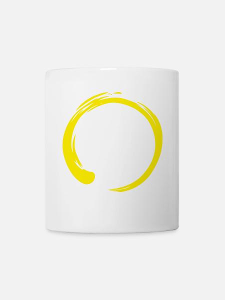 Kanji Bujinkan with yellow circle - Mug - white