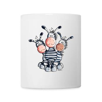 Süßes Zebra Trio - Tasse - Weiß - Vorne