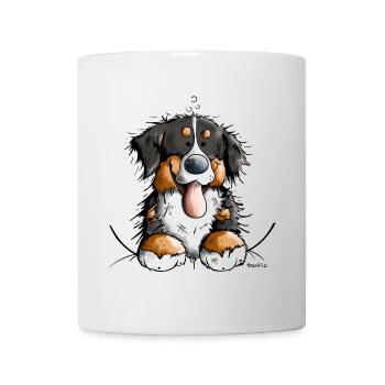 Happy Bernese Mountain Dog - Mug blanc - blanc - Devant