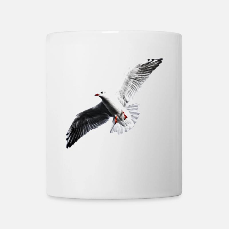 Möwe Shirt - Tasse - Weiß