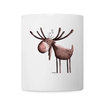 Knuffiger Elch - Tasse - Weiß - Vorne