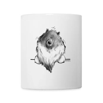Cadeau drôle de chien de bande dessinée Wolfsspitz I - Mug blanc - blanc - Devant