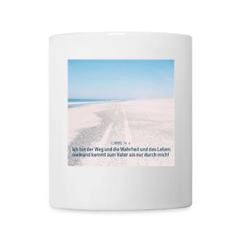 Christlicher Aufdruck, Bibel Vers - Tasse - Weiß - Vorne