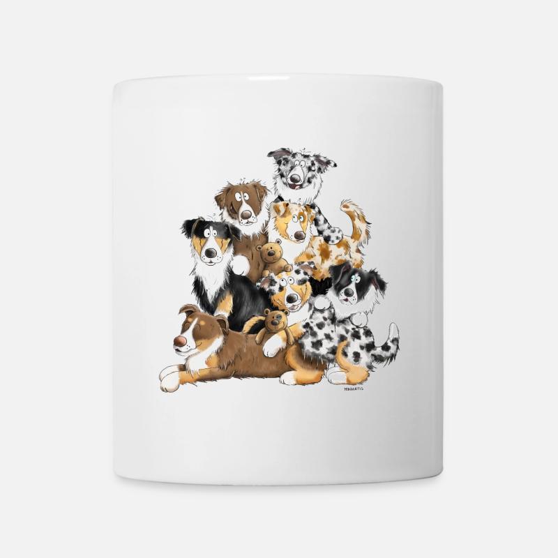 Australian Shepherd Hundehaufen I Aussie Hunde - Tasse - Weiß