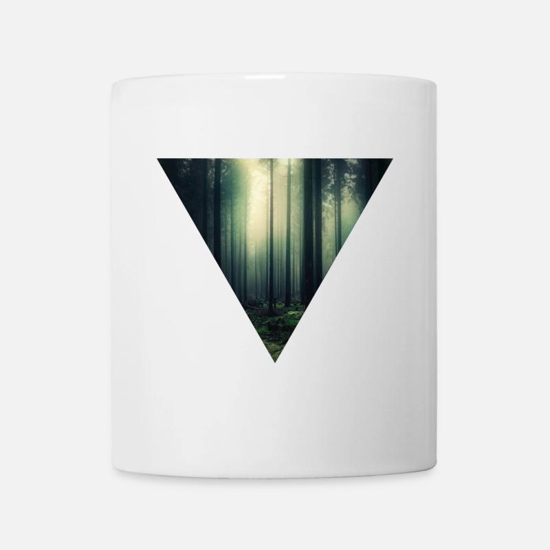 Forêt lumineuse dans le brouillard - Mug blanc - blanc