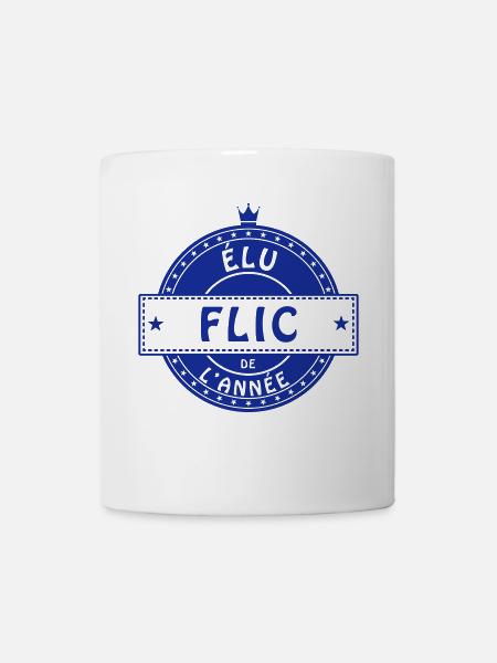 elu flic police policier - Mug blanc - blanc