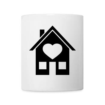 maison maison coeur symbole amour construction où construire - Mug blanc - blanc - Devant