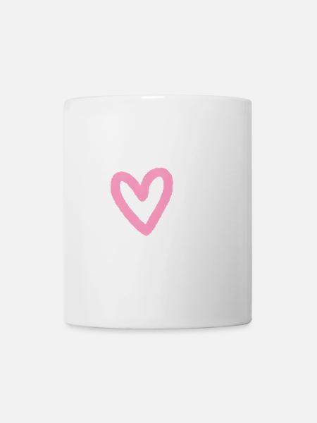 Rose heart - Tasse - Weiß