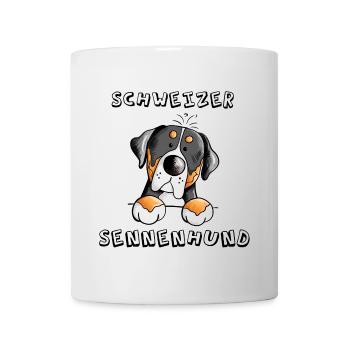 Großer Schweizer Sennenhund - Tasse - Weiß - Vorne