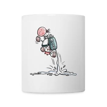 Power Kuh mit extra viel Milch - Tasse - Weiß - Vorne