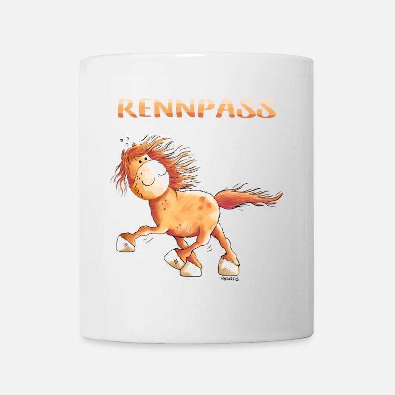 Rennpass Islandpferd - Comic - Fun - Tasse - Weiß