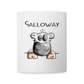 Galloway Rind - Kuh - Rinder - Kühe - Comic - Tasse - Weiß - Vorne