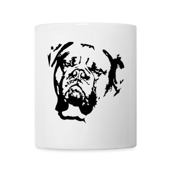 Bordeauxdogge Kopf - Tasse - Weiß - Vorne