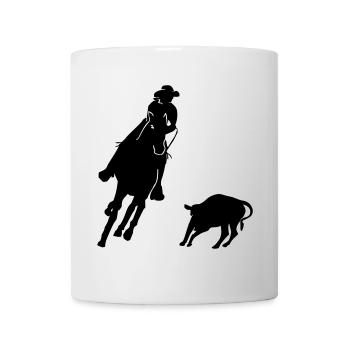 Pferdesport Westernreiten - Cutting - Tasse - Weiß - Vorne