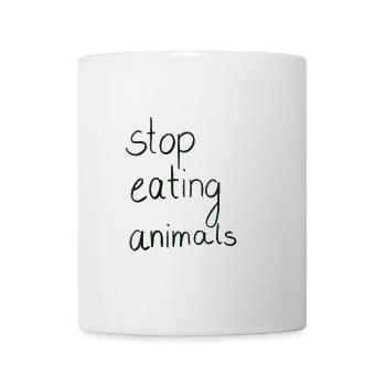 Stop eating animals - Tasse - Weiß - Vorne