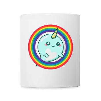 Regenbogen-Narwal - Tasse - Weiß - Vorne