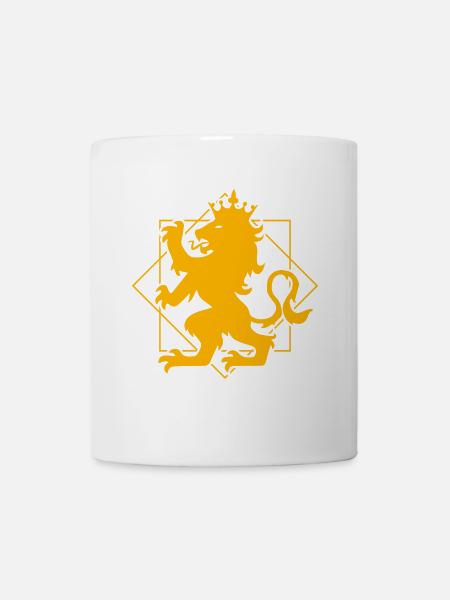 Idée cadeau chevalier lion héraldique - Mug blanc - blanc