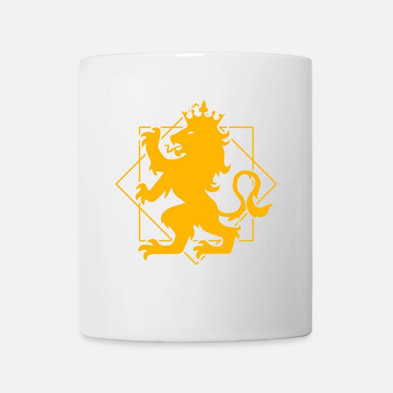 Idée cadeau chevalier lion héraldique - Mug blanc - blanc