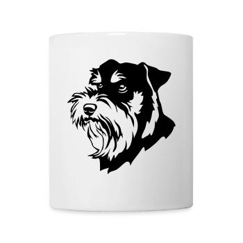 Tête Schnauzer - Mug blanc - blanc - Devant