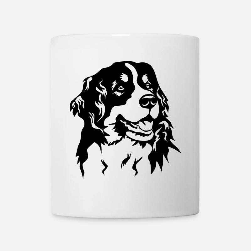 Berner Sennenhund Kopf - Tasse - Weiß