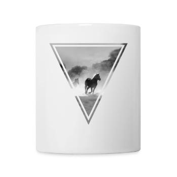 PFERDE S/W - Tasse - Weiß - Vorne