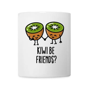 Kiwi be friends BFF Kawaii mignonne couple amour - Mug blanc - blanc - Devant
