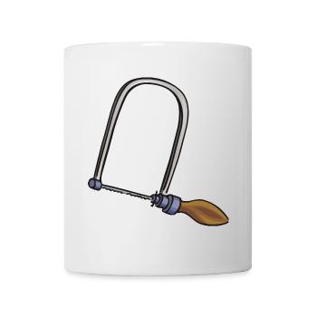 Scie à découper | scie à chantourner - Mug blanc - blanc - Devant
