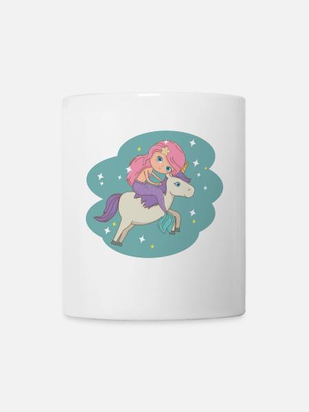Einorn Meerjungfrau - Tasse - Weiß