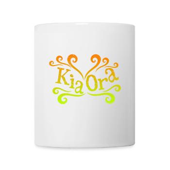 Maori Kia Ora vagues idée de cadeau de tatouage tribal - Mug blanc - blanc - Devant
