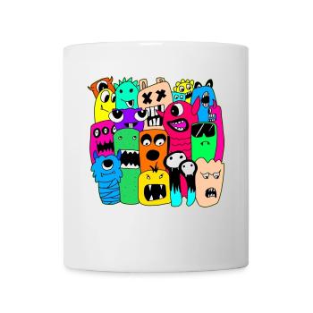 MONSTER DOODLE - Tasse - Weiß - Vorne