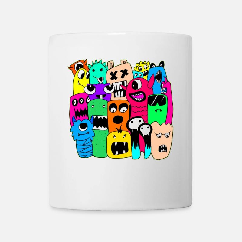 MONSTER DOODLE - Tasse - Weiß