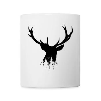 hirsch geweih deer forest symbol portrait Wald - Tasse - Weiß - Vorne