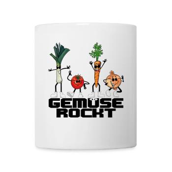 gemuse rockt - Tasse - Weiß - Vorne