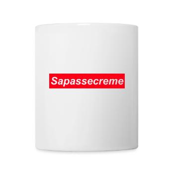 Supr logo rouge écriture blanc marque connu - Mug blanc - blanc - Devant