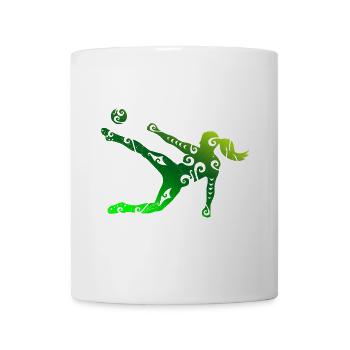 Maori Women's Football Kick Tribal Tattoo Gift - Mug - white - Front