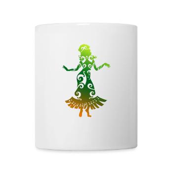 Tatouage tribal polynésien danseur de hula d'Hawaï - Mug blanc - blanc - Devant