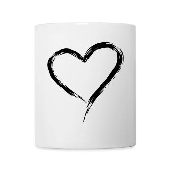 coeur amour mariée amour cadre mariage lol grand es - Mug blanc - blanc - Devant