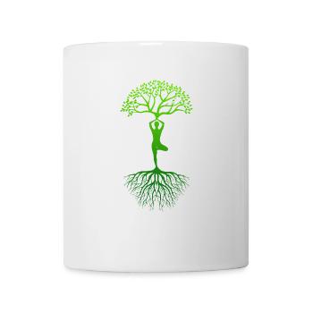 Idée de cadeau arbre de vie de yoga - Mug blanc - blanc - Devant