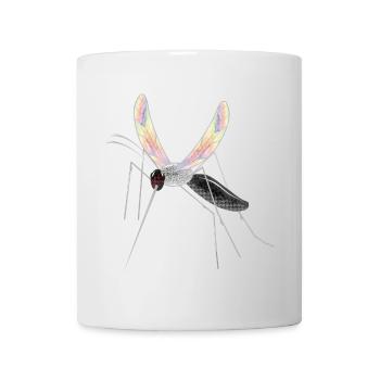 dessin irisé d'un moustique moustique - Mug blanc - blanc - Devant