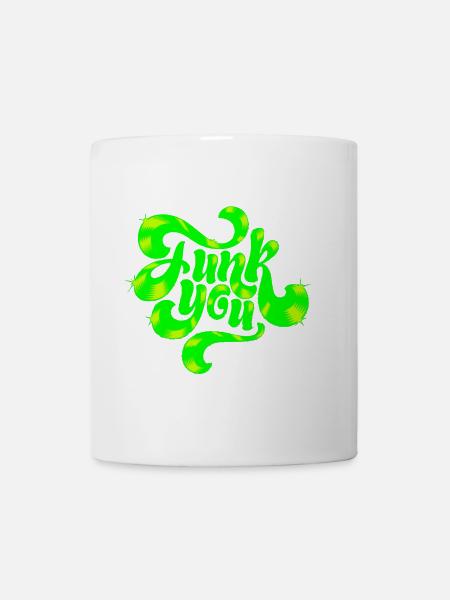 Grünes Neon-Punk-Textdesign - Tasse - Weiß
