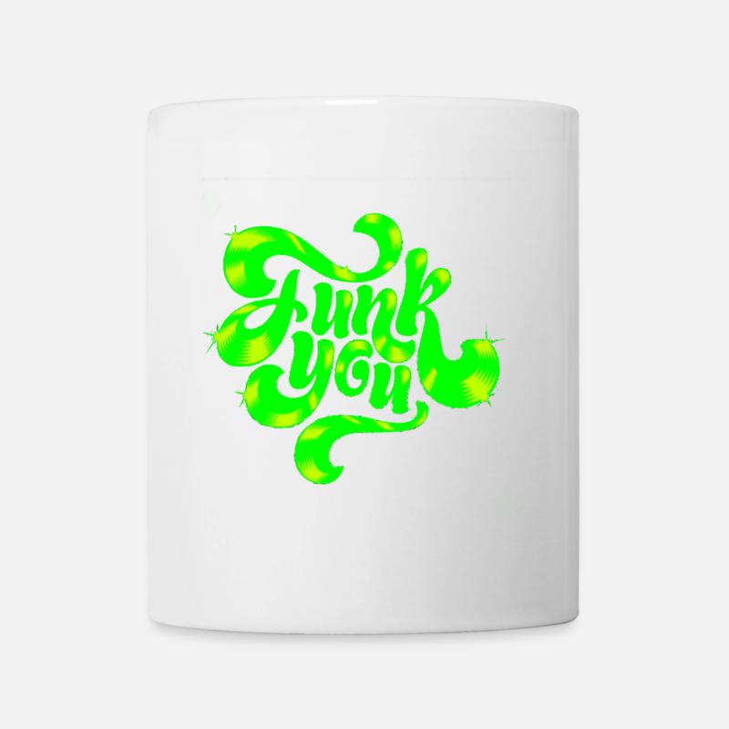 Green Neon Punk Text Design - Mug - white