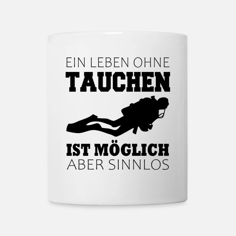 Taucher Tauchen - Tasse - Weiß