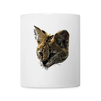 Serval canvas, big cats, wildlife designs - Mug - white - Front