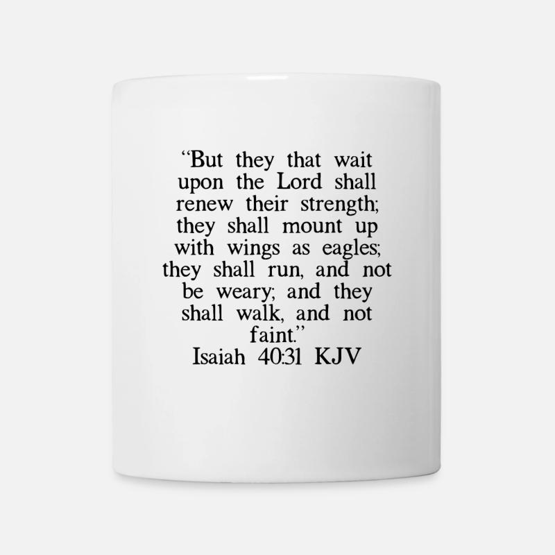 Jesaja 40:31 King James Version - Tasse - Weiß