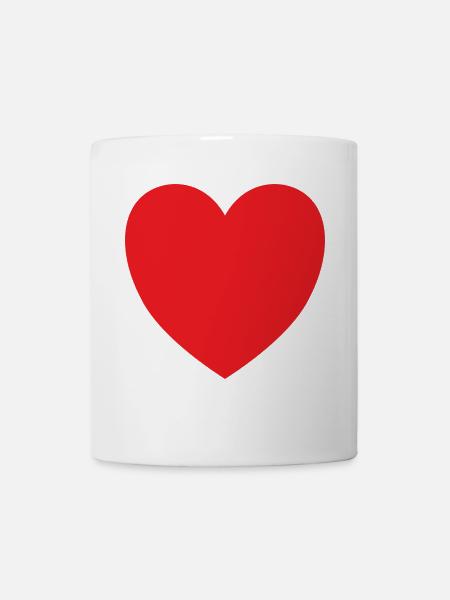 heart - Mug - white