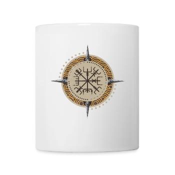 Symbol Vegvisir Vegvísir Viking gift idea - Mug - white - Front